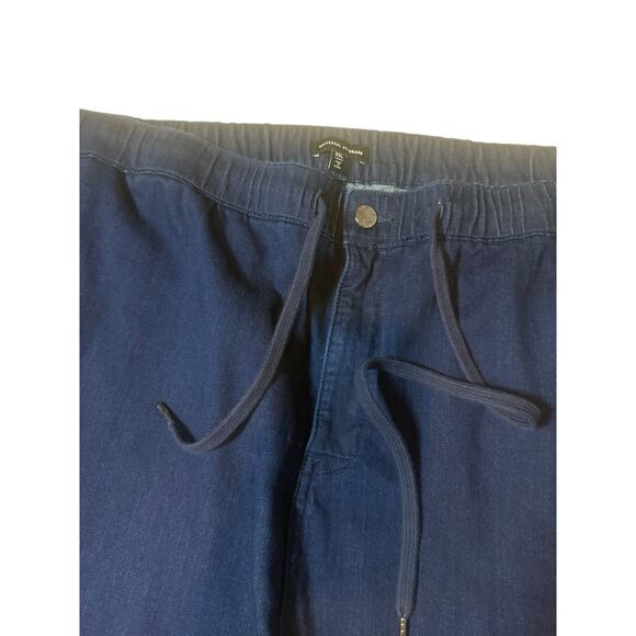 Universal Standard Drawstring Denim Jeans Dark Wash 2XL Plus Size 30 32 Pants - Picture 3 of 7